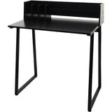 MCW Konsolentisch HWC-K69, Telefontisch, 82x51cm 3D-Struktur, Metall MDF ~ schwarz