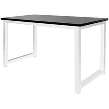 ML-Design Schreibtisch Computertisch Bürotisch Arbeitstisch PC Tisch 120x60cm Schwarz-Weiß