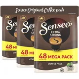 Senseo Kaffeepads Extra Dark / Extra Kräftig, Intensiver und Vollmundiger Geschmack, Kaffee, neues Design, 3er Pack, 3 x 48 Pads