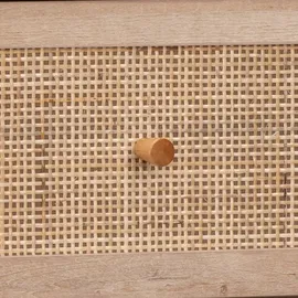 sweeek Kommode mit Holzeffekt 3 Schubladen Beige