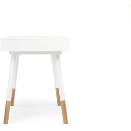 WoodMan Schreibtisch »Sonnenblick« zweifarbig, abgerundete massive Beine, FSC®-zertifiziert,