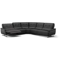 Sofanella Wohnlandschaft Leder PERLO, Wohnlandschaft, Ecksofa, Sofalandschaft, XXL Sofa, Leder Sofas schwarz 270 cm x 98 cm x 101 cm
