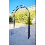 Garten Rosenbogen Metall anthrazit Rosenhilfe Rankhilfe Bogen Spalier Rosenranke H220cm (031787SP:L110 B30 H220cm)