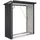 Outsunny Kaminholzregal Außen Metall 150 x 66,5 x 150 cm Dunkelgrau