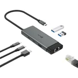 TP-Link UH6120C USB-C Hub mit 4K HDMI, 100W Power Delivery und Gigabit Ethernet, - Grau