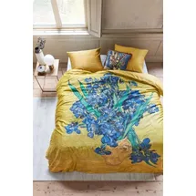 Beddinghouse Mako Satin Bettwäsche 2 teilig Bettbezug 155 x 220 cm Kopfkissenbezug 80 x 80 cm Irises 197150 Gelb