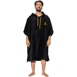 Poncho Surf | Schwarz | 100% Tencel |Mit Ärmeln SCHWARZ Einheitsgröße