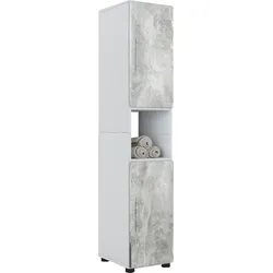 VCM Holz Badmöbel Badschrank Hochschrank Flandu