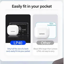 Lenovo LP40 Bluetooth-Kopfhörer Schwarz