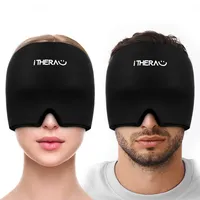 I-THERA-U Migräne Maske 2pcs - Wiederverwendbar 2 in 1 Schlafmaske Headache Hat, Kopfschmerzen Kühlpads Gel, Migräne Haube Für Geschwollene Augen, Verspannungen, Sinus & Stressabbau, Männer & Frauen