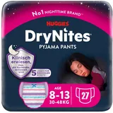 Huggies DryNites Windeln Windelhosen Mädchen 8-13 J (30-48 kg) Monatspack 3x9 St Einweghosen