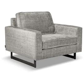 Home Affaire Loveseat Pinto Cord 105 x 85 x 97 cm Silber Grau mit Keder