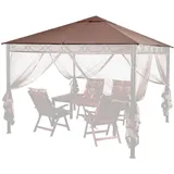 Ersatzdach 3x3m Stil Pavillon Taupe