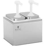 Royal Catering Saucenspender Pumpspender Senfspender Dosierspender 2 Pumpen 2 x 2 L