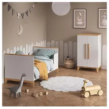 VitaliSpa Kinderkleiderschrank Malia 70 x 120 cm Eiche weiß