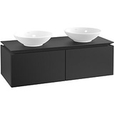 Villeroy & Boch Legato Waschtischunterschrank B58300PD 120x38x50cm, Black Matt Lacquer