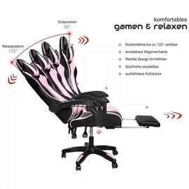 Trisens Gaming Chair ts-bs811 schwarz/rosa