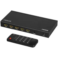 Logilink HDMI-Switch 4x1-Port, 4K/30 Hz, Scaler, Seamless, RC, Switch