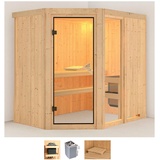 KARIBU Sauna »Frigga 1«, (Set), 9-kW-Ofen mit integrierter Steuerung