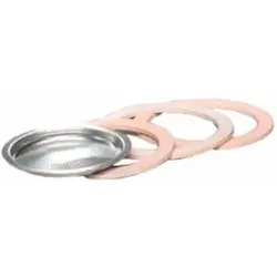 KRÜGER Filter + 3 Silikonringe 6 Tassen für Espressokocher, Für Espressokocher 6 Tassen, 1 Set