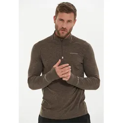 Funktionsshirt ENDURANCE "TUNE XQL", Herren, Gr. XXXL, braun (dunkelbraun), 88% Polyester, 12% Elasthan, meliert, sportlich, normal, ohne Ausschnitt, Langarm, Shirts, mit QUICK DRY-Technologie