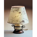 Rustikale Tischleuchte Creme aus Messing Papier Maritim IRIDE maritime Lampe