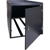2er-fahrradgarage Mit Pflanzkasten Hhg-982b, Fahrradbox, Abschließbar Verzinkter Stahl 125x113x208cm Anthrazit