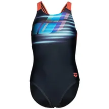 Arena Fading V-Back Badeanzug Mädchen schwarz / schwarz