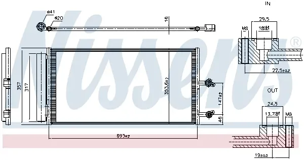 NISSENS Kondensator, Klimaanlage 941403 für Volvo