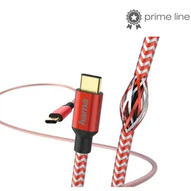 Hama Reflektierendes Schnelllade-/Datenkabel, USB-C - Lightning, 1,5 m, Rot