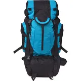 vidaXL Wanderrucksack XXL 75 L Schwarz und Blau
