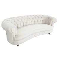 JVmoebel Sofa Weißes Halbrundes Chesterfield Sofa Moderne Couch Luxus Sofa Neu, Made in Europe weiß