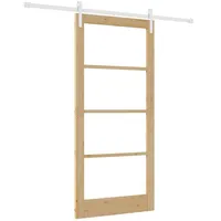 vidaXL Schiebetür ORKDAL Natur 93 x 202 cm Massivholz Kiefer und Glas 3331923