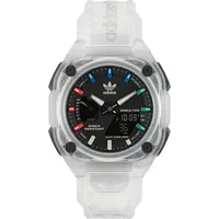 Adidas City Tech One AOST23057 Herrenuhr Chronograph - Transparent/Schwarz