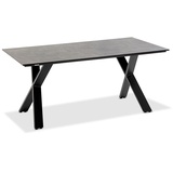 Niehoff Tisch Noah X-Gestell anthrazit - 220 x 95 cm HPL Granit-Design