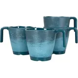 gimex Stone Line Tasse, 4er Set, 300ml, dunkelblau