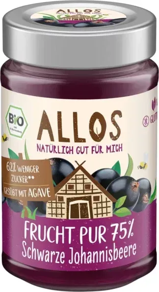 Allos Frucht Pur Schwarze Johannisbeere bio 200g