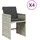 vidaXL Gartenstuhl 55 x 68 x 28 cm hellgrau 4 St.