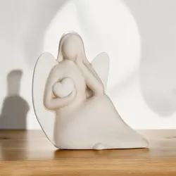 GILDE Engelfigur »Engel "Gabi" mit Herz« GILDE creme, weiß