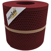zaunzu® Sichtschutzstreifen Rille Gelocht Quadrat 26 x 19 cm Bordeauxrot Metall