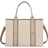 luxuskollektion Canvas-Laptoptasche 15,6 Zoll Braun Beige