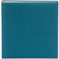 Goldbuch 27 711 Fotoalbum Summertime Hellblau mit 60 weißen Seiten, Jumbo Fotobuch mit Leinen Einband und Pergamin, Foto Album zum Einkleben bis 336 Bilder, Erinnerungsalbum 30x31 cm, buchgebunden