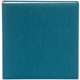 Goldbuch 27 711 Fotoalbum Summertime Hellblau mit 60 weißen Seiten, Jumbo Fotobuch mit Leinen Einband und Pergamin, Foto Album zum Einkleben bis 336 Bilder, Erinnerungsalbum 30x31 cm, buchgebunden