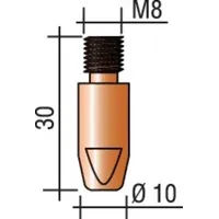 Trafimet Stromdüse Draht-Ø 0,8mm M 8 L.30mm E-Cu trafimet