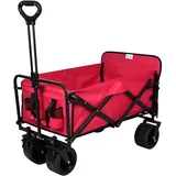 Bollerwagen - rot - mit Vorderklappe - faltbar