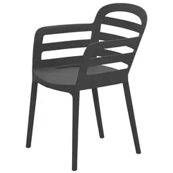 GARDEN IMPRESSIONS Gartenstuhl-Set, BxH: 94  x 62 cm, Kunststoff - grau