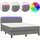 vidaXL Boxspringbett 140 x 200 cm Dunkelgrau