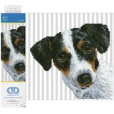 DIAMOND DOTZ DD3.023 Original Diamond Painting Hund, Kreativset mit 3.579 Diamant Mosaiksteinen, Malset ca. 20 x 20 cm, DIY Komplettset für Erwachsene und Kinder ab 8 Jahren