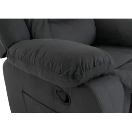Mendler Fernsehsessel HWC-J57, XXL Relaxsessel TV-Liegesessel Nosagfederung Wildleder-Optik Stoff/Textil bis 200kg - graublau