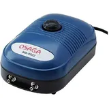 OSAGA Aquarium-Durchlüfterpumpe Osaga Membranbelüfter regelbar MK Serie Teichluftpumpe, (Komplett-set) schwarz